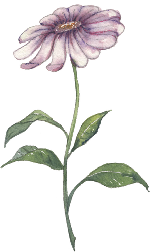 Artistic watercolor flower